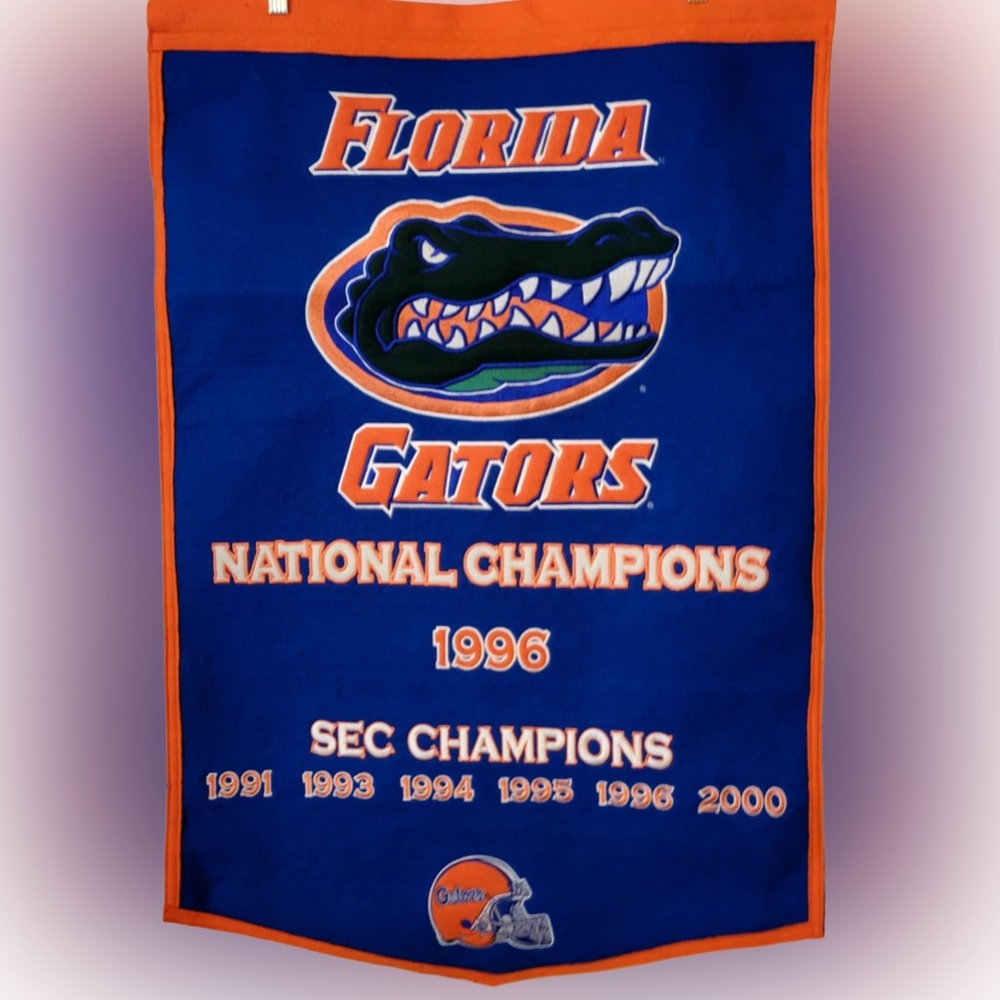 Florida Gators Championship Banner - Blue and Orange